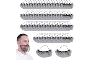 BEOTNP 100PCS Beard Net, Disposable Hair Nets for Catering, Elastic Nylon Black Face Masks, Comfortable Food Net Cover for Chefs & Food Service, Breathable Hairnets for Kitchen