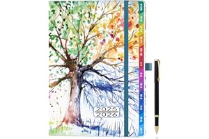 ZXHQ Agenda 2025-2026 Settimanale A5, Diario Settimanale e Mensile per la Scuola 2025/26, con Linguette Mensili Colorate, da Agosto 2025 a Luglio 2026, con Set di Penne e Tasca Interna - Albero della Vita