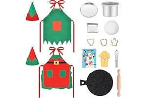 EKKONG Miniature Casa Delle Bambole 16 Pezzi, Grembiule per Bambola Elfo Accessori Elfo Oggetti Cucina in Miniatura per Bambini Regali di Natale, Bambole Elfiche Decorazioni