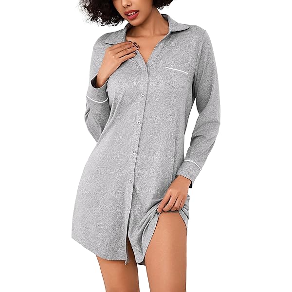 Litherday Borstvoedingspyjama met lange mouwen, tweekleurig katoen, nachtkleding, borstvoedingsfunctie, pyjamaset met elastische band en zak, wijnrood, XL