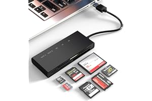 YEEMIE PRO Multi SD Kartenleser USB 3.0, SD/TF/CF/MS/XD 5Gbps High Speed speicherkarten lesegerät für SDXC SDHC Micro SD CF MS MMC Karten, Sony Memory Stick Pro Duo Adapter Lesen Sie 5 Karten gleichzeitig