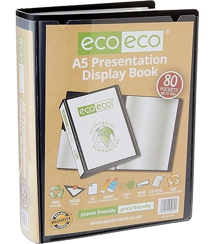 Raccoglitore Presentazioni Eco-eco A5 - 20 Tasc Trasparenti, 50% Riciclato, Per Documenti E Fogli Sciolti - Foto 14