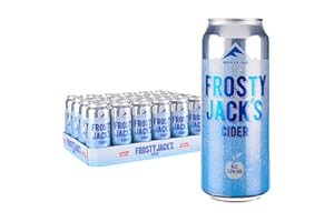 FROSTY JACKS FROSTY JACK'S Original Apple Cider 7.5% ABV – 24 x 500ml Cans | Bold, Full-Bodied Cider | Crisp Apple Flavour