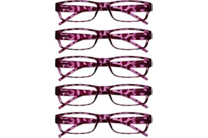 OPULIZE La Compañía Gafas De Lectura Rosa Concha Valor Pack 5 Ligero Hombres Mujeres RRRRR32-4 +3,50