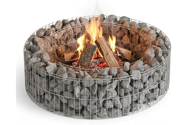 bellissa Foyer en Gabion - 95587 - Emplacement pour Faire Un feu - diamètre 73/51 cm, Hauteur 21 cm