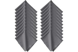 K&F CONCEPT 20 Stück Mikrofaser Reinigungstuch, Reinigungstücher Set(15 * 18cm) für Kamera, Objektiv, Filter, Brille, Display, Smartphones, Tablet