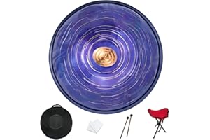 GLADFRESIT 440 Hz Handpan Drum 10 note 22 pollici StarG in D Kurd Minor con supporto manuale