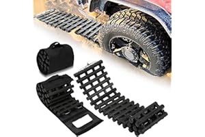 ‎JOPASSY Jopassy Traktionshilfe Anfahrhilfe, 2 Stück Auto Anfahrhilfe 100x21cm,mit Aufbewahrungstasche,Traktionsplatten Gleisanlage für Sand Schnee,für PKW LKW Geländefahrzeug