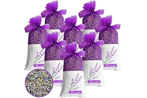 LASENTEUR Lavender Sachets Dried Lavender Flower Sachet Bags for Drawers Closets Wardrobe Office Bathroom Living Room Cars Sports Bag, Valentine's Day