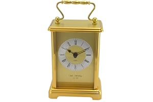 WIDDOP AND CO Gold Colour Two Tone Applies Carriage Clock by Widdop