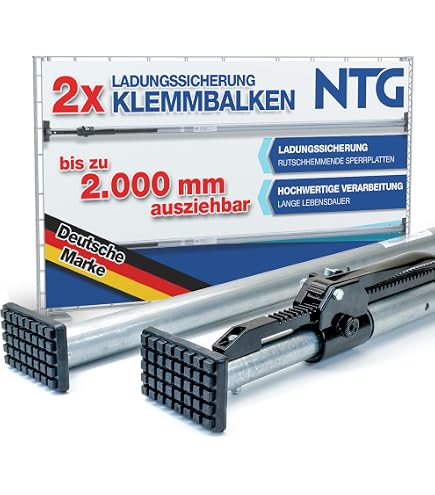 Kit Blocage De Charge Lockes-22 - 2 Rails Aluminium 1 M, 4 Embouts, 2 Sangles Cliquet, Pour Fourgon/camping - 9