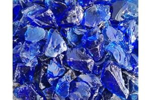 GENERISCH 10kg Bunte-Gartenwelt Glasbrocken Gartendekoration Glasstein Glasbruch Kobaltblau Glass Stone 40-80mm Glasdeko Außendeko