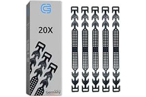 ‎GIMEI GIMEI® Maskenhaken 20 Stück Maskenverlängerung Maskenhalter Maskenhalterung Hinterkopf Mundschutzverlängerung verstellbar Anti-Rutsch Masken Halter für Erwachsene & Kinder (Schwarz)