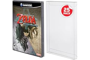 EVORETRO 25-Pcs Premium Quality Transparent Plastic Protector Storage Cases Compatible For DVD/GAMECUBE/XBOX/WII/PS2 Extra Sturdy Clear Case W/Removable Film – 0/4mm Thick–Anti-Dust/Scratch