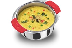 Hawkins 1.5 Litre Metro Patila, Triply Stainless Steel Tope, Induction Bhagona, Tapeli, Silver (SSP15)