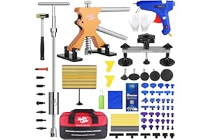 Fly5D Kit Débosselage sans Peinture, Outils Paintless de Réparation Carrosserie avec T-Bar Dent Puller, Dent Lifter, Bridge Dent Puller, pour Auto Corps débosseler, Les Petites dent et Deep Débosseler