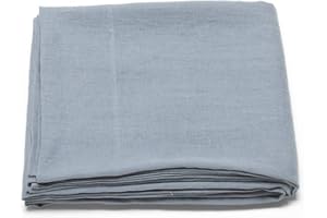 LinenMe Leinen Bettwäsche Schiefer Blau 180x275 cm - Bettlaken ohne Gummizug - Leintuch 100% Leinen, Hergestellt in Litauen