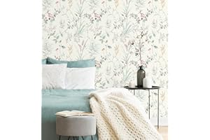 GAULAN 500680952 - Carta da Parati in Vinile Ecologico di Rami Fiori e Uccelli per Muro Soggiorno Bagno Cucina Scala corridoio Camera da Letto testiera - Campione DIN A4