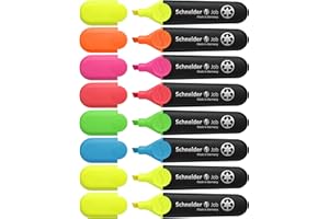 ‎SCHNEIDER Schneider Job 150 Textmarker (aus recyceltem Kunststoff, ausgezeichnet mit Der blaue Engel) 8er Etui sortiert