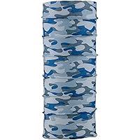 Autofy Unisex Camouflage Print Lycra Headwrap Bandana for Bikes (Blue, Grey and Blue,Freesize)