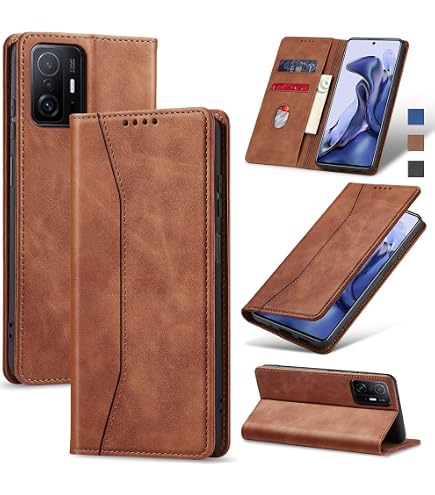 Salanheo Handyhülle Für Xiaomi 11T / 11T Pro – Flip-Case Mit Magnet, Kartenfächern & Standfunktion