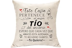 Hasodeo Este Cojín Pertenece al Mejor Tío Funda de Cojín Decorativa 45x45 cm Regalos para Cumpleaños Día del Padre San Valentín Navidad Bautizo Regalos (Tío)