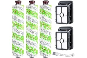 TOMKITY Lot Remplacement 3 Brosse Rouleau + 2 Filtres BISSELL Crosswave 17132 et 2225N Series pour Familles avec Animaux Domestiques Fumeurs Accessoires Aspirateur Bissell Crosswave