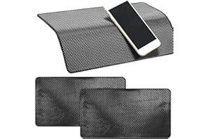 SNUGZEST 2 Pcs Anti slip Car Dash Sticky Pads,Extra Large Size Self Adhesive Car Dashboard Non Slip Mats,Heat Resistant Non-Slip Mats for Cars,Trucks,Trains,Ships,Rooms,Kitchens,Offices(Black)