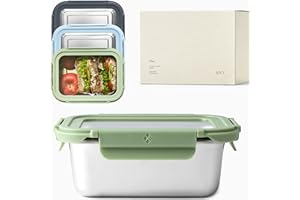 KIVY Kleine Edelstahl Brotdose mit Sichtfenster [800ml] - Auslaufsichere Butterbrotdose Kinder & Erwachsende - Brotdose Kinder - Jausenbox Kinder - Lunchbox Edelstahl - Brotdose Edelstahl Kinder