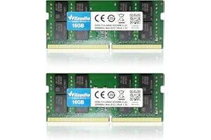 DDR4 3200MHz Laptop Memoria RAM 32GB Kit (2x16GB) CL22 SO-DIMM Wlizedle Modulo di Memoria PC4-25600 260-Pin 1.2V Non-ECC 2Rx8 Upgrade Notebook Memory per Computer Portatile, Verde