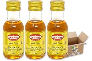 Flavouring Essence For 28ml | Pack Of 3 - Pack Of 6 - Pack Of 12 | For Cakes, Cookies, Boiled Sweets, Creams Grocery King (Banana Essence 28ml - Pack Of 3)