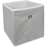 Market Gate Multi-Purpose Shelf Organizer Box Basket (Grey Striped)