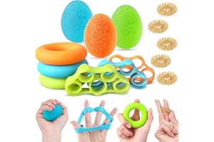 MAOYUTOU fortalecedor de mano, 14 piezas de silicona para los dedos, 3 niveles de resistencia, para artrosis, escalada, guitarra y piano