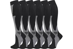 Gcbiger Skarpety kompresyjne (3 pary) dla mężczyzn krążenie 20-30 mmhg medyczne pończochy uciskowe kobiety pielęgniarstwo