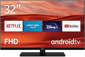 Nokia 32 Pouches (80 cm) Full HD LED Tele Smart Android TV (WLAN, HDR, Triple Tuner DVB-C/S2/T2, Google Play Store inkl. Sprachassistent, Netflix, YouTube, Prime Video, Disney+) - FN32GV310-2023