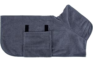 TINGJS Hundebademantel Mikrofaser Hundehandtuch Schnell Trocknend Katze Badetuch Verstellbaren für Kleine Katzen und Hunde Haustier