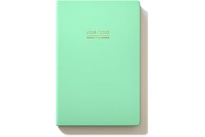 TDOLISSTE - Academic Diary 2024-2025 Week to View, A5 Mid Year Diary, 18 Months Diary for Teacher, Students, Work& Home, Pocket Diary July 2024 - December 2025, Soft Cover (Cyan)