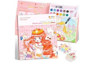 gesboole Paint with Water Coloring Books for Kids Ages 3-5, 4-8 – Cute Coloring Book for Teens,Arts and Crafts for Kids Ages 3 4 5 6 7 8+, Birthday Gift Toys for Girls Boys,Travel Toys -Princess