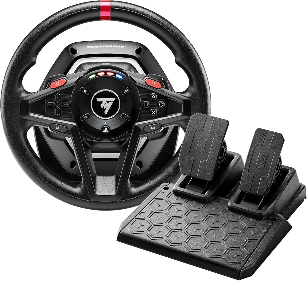 Thrustmaster T128 - PS5, PS4 ve PC Uyumlu Force Feedback Yarış Direksiyonu ve Manyetik Pedal Seti