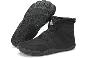 MISHANSHA Barefoot Shoes Homme Bottes de Neige Chaussures d'hiver Femme Chaude Trekking Antidérapant Bottines Gr.36-48 EU