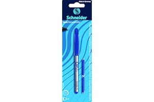 Schneider – Penna roller Opus, M, colori assortiti, confezione da 2 cartucce