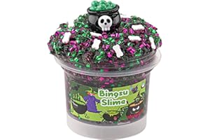 OKAYBEE Grün Lila Schwarz Bingsu Slime, Crunchy Schleim für Kinder, Slime-Partygeschenke für Mädchen und Jungen im Alter von 8–12 Jahren, Sensorisches Schleim Spielzeug, Weihnachts und Hallowmas Geschenk