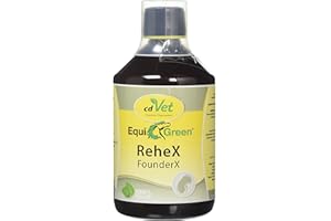cdVet Naturprodukte EquiGreen FounderX 500 ml - Cavalli e Pony - Supporto a Problemi di Zoccolo - fegato e reni - Miscela di Erbe - processi metabolici - Flusso sanguigno capillare - Salute -