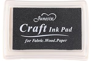 YPSelected Craft Ink Pad Inkpad for Paper Wood Fabric 15 Colors Available for Rubber Stamps (Black)