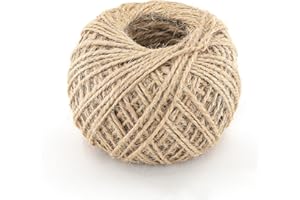alwaiiz Juteschnur 1.5mm x 100m, Reißfest Jutegarn, Jute Kordel Geeignet für Geschenkverpackungen, Basteln und Leichte Gartenarbeit, Braun