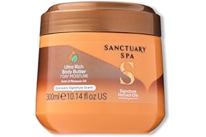 Sanctuary Spa Burro per il corpo con burro di karitè e burro di cacao, senza olio minerale, cruelty free e vegano per il corpo da donna, 300 g