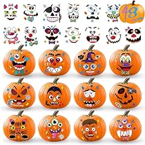 8/16 fogli adesivi Puzzle zucca di Halloween crea un viso