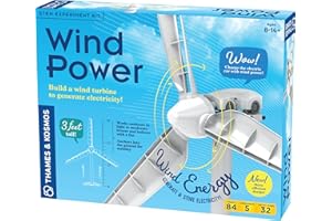 Thames & Kosmos Wind Power V5.0 STEM Kit d'expérimentation : construisez un modèle d'éolienne de 0,9 m de haut et explorez les énergies propres et renouvelables, optimisé pour une utilisation en