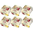 Stern's Unsweetened Apple & Peach Sauce Cups 12 x 100g (6 Packs of 2) | 100% Pure Fruit, No Sugar Added, Natural, Kosher, Product of Italy