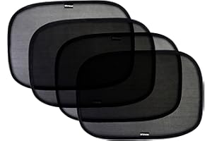 Enovoe Car Window Shade - (4 Pack) - 48cmx30cm Premium Cling Sun Shade for Car Window Side - Sunrays & Glare protection